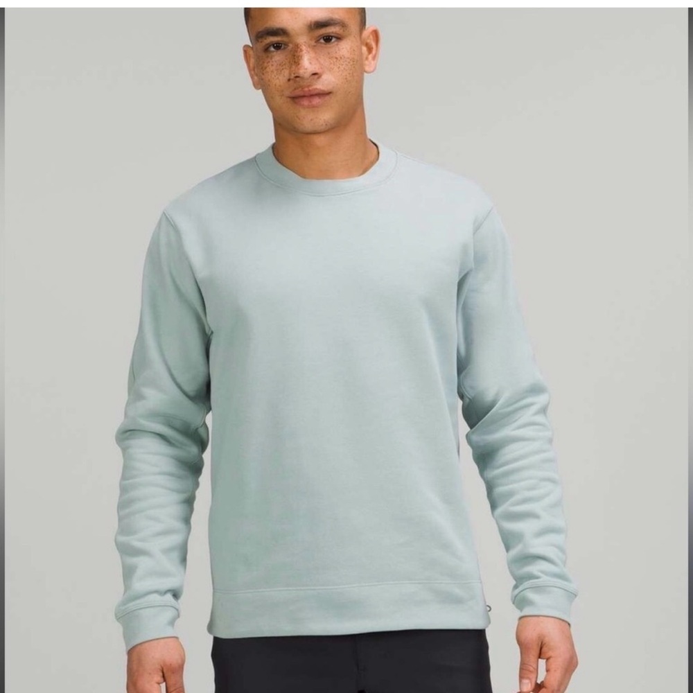 Lululemon French Terry Oversized Crew Sweatshirt Green Mens XL Pullover